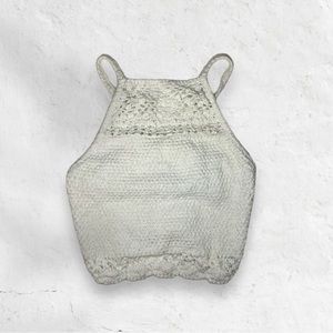 hollister ivory white crochet tank top